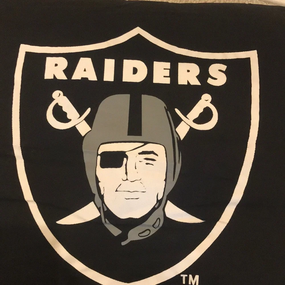 Raiders NFL team large square pillow vintage 1994